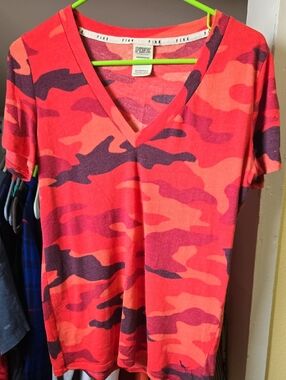 PINK Red Camo Tee